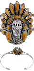 Oyster Shell Inlay Jewelry Chief Head Bracelet BW70159